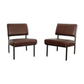 Pair of skaï 70's drivers