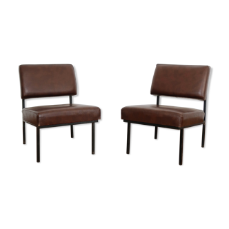 Pair of skaï 70's drivers