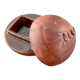 Cendrier longchamps en cuir et céramique, ballon vintage