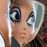 Set de miroirs vanity satin brodé laiton