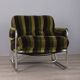 Fauteuil en velours conçu par G. Faleschini pour Mariani, années 1970