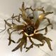 Illuminated brutalist coffee table dark brass 1960’s