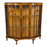 Art Deco display cabinet in walnut from the 1930s.