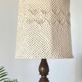 1940s floor lamp in turned wood