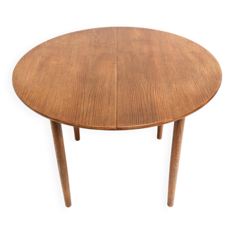 Table à manger ronde extensible vintage des années 1970