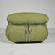 Green linen Soriana chaise longue, Afra & Tobia Scarpa, Cassina, 1970