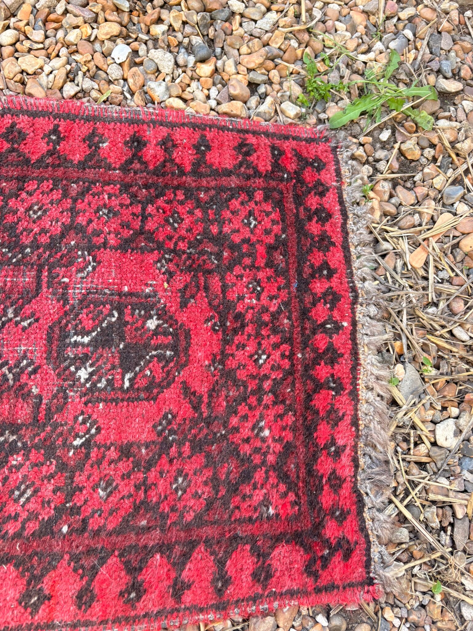 Pair of Antique Balouch Rugs 54x44 Hand-Knotted Wool Cushion Boho Vintage