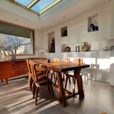 Brutalist elm farm table 60s