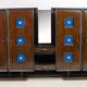 Guglielmo Ulrich Rare meuble bar en noyer italien moderne du milieu du siècle, années 1940