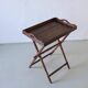 Vintage folding chair and tray table set | Campaign style