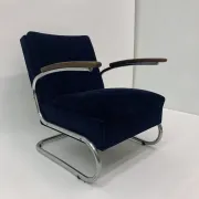 Chromed Bauhaus armchair Type S-411 by W. Gispen for Mücke Melder, 1930s