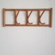 Wooden wall coat rack