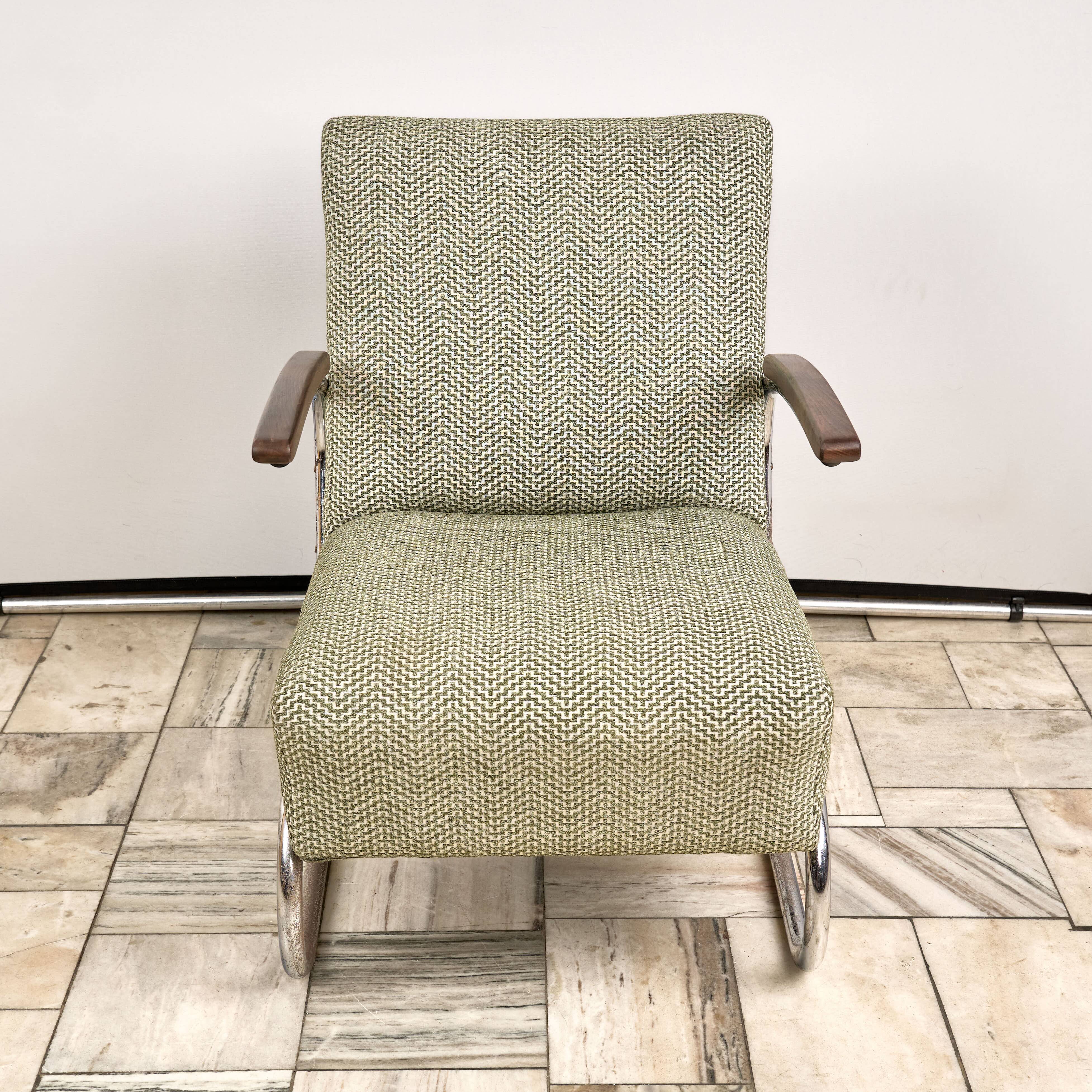 Cantilever Bauhaus Armchair S-411, Thonet, 1930s, Czechoslovakia