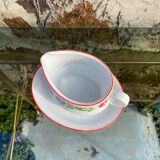 Porcelain sauce dish Alfoldi traditional Hungarian décor Vintage 70s-80s