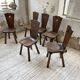 Chaises chêne massif chapo savoyarde art populaire