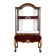 Mahogany jeweler's showcase with gilded bronze legs