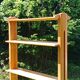 Vintage solid oak library shelf with 6 removable shelves