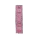 Vintage Pink Geometric Turkish Hand-Knotted Runner 80x337