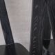 Set of six black dining chairs