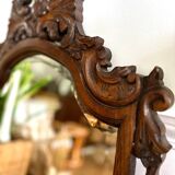Vintage carved wooden mirror 110x58