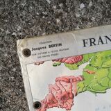 Old MDI map France geology and relief J.Bertin.