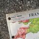 Old MDI map France geology and relief J.Bertin.