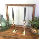 Pair of brass candlesticks