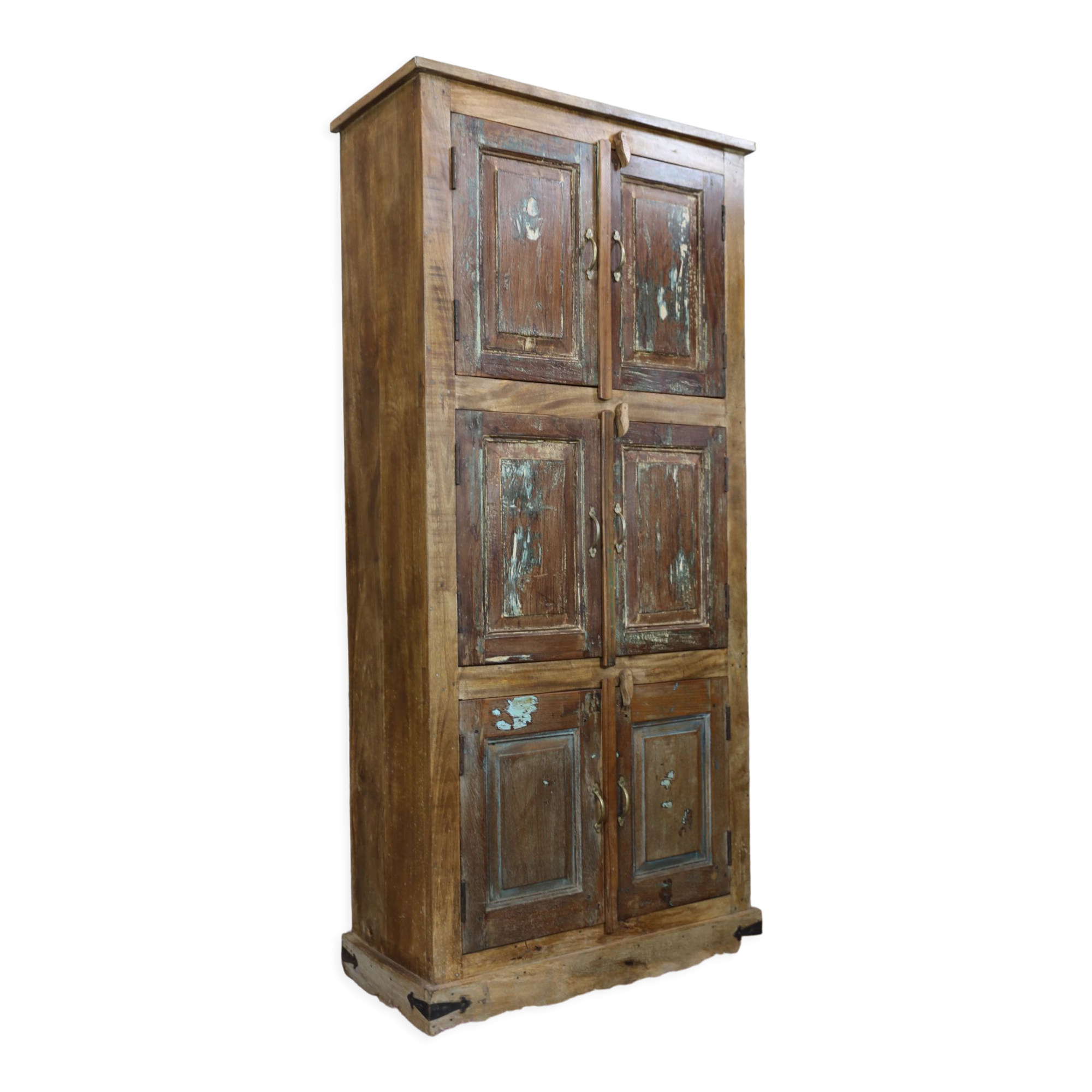 Indian storage cabinet 3 levels with 6 mango doors, unique piece