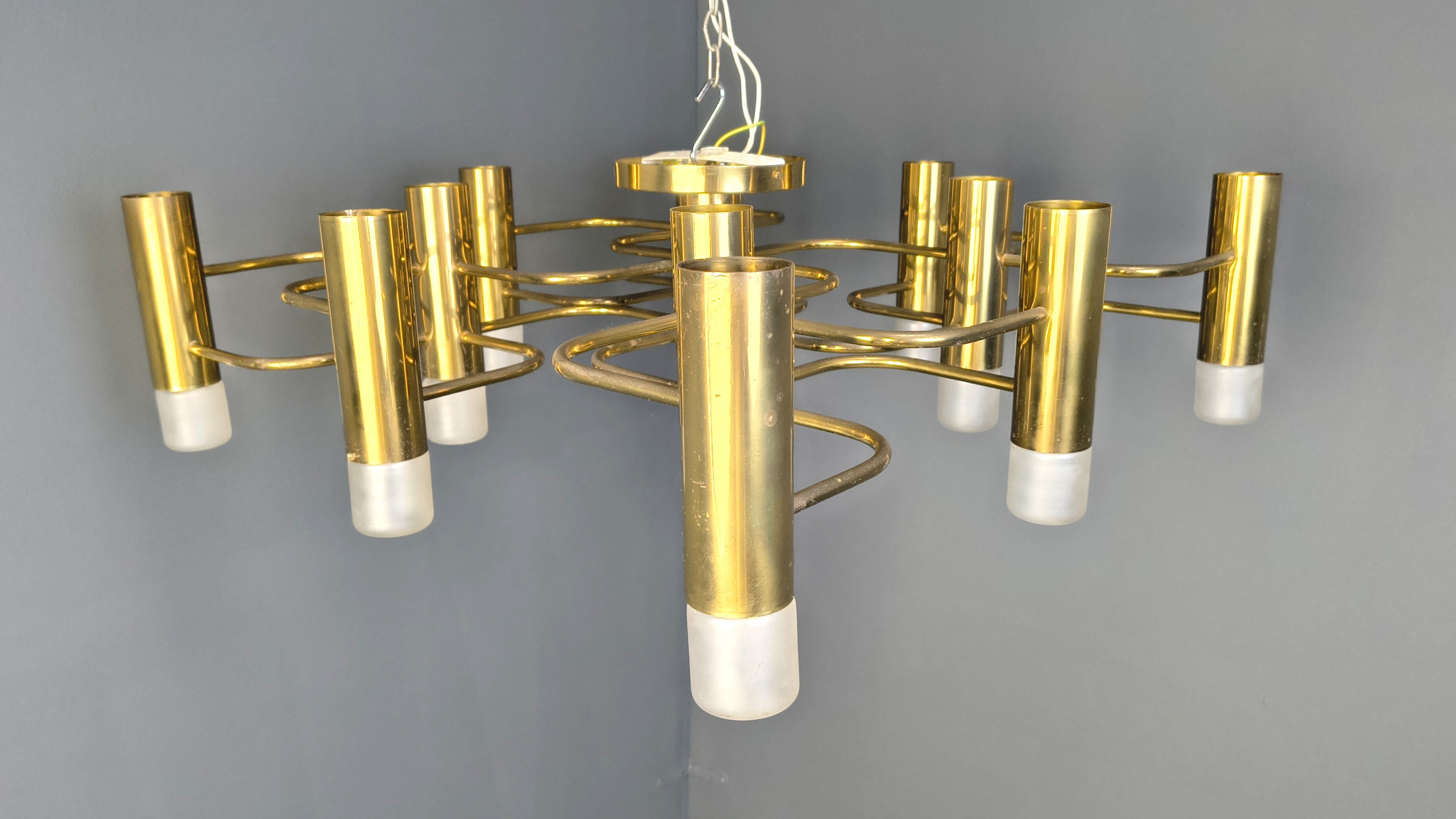 Mid century Sciolari chandelier with 13 lightpoints