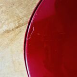 Large red enameled sheet metal tray - floral decoration - Sun Cloud - Made in England