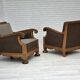 1950s, Danish armchair, furniture wool, solid carved oak wood.