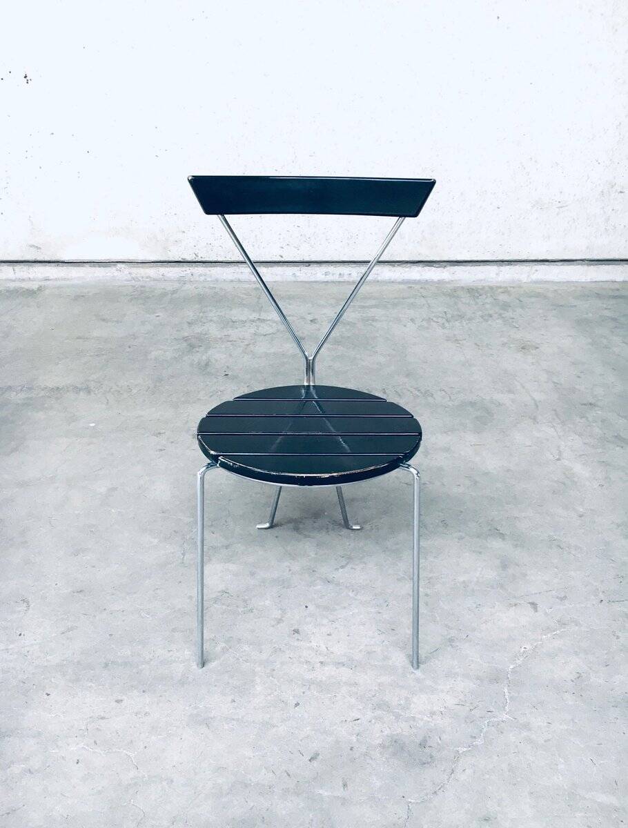 Mid-Century Modern Slender Design Chair, Italy, 1970s