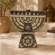 Handcrafted Moroccan Hanukkah menorah in glazed ceramic – Handmade – 30 × 30