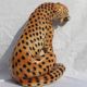 Italian 1970s porcelain cheetah