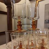 Luminarc: 12 amber-stemmed water glasses