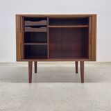 Rosewood Tambour Door Cabinet By Kai Kristiansen For Feldballes