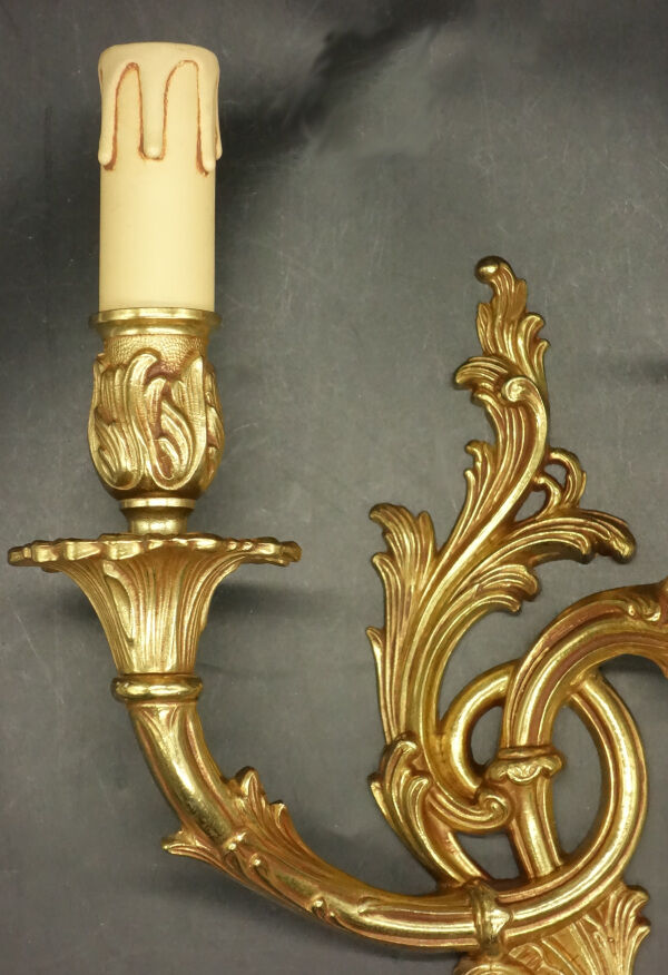 Pair of Rocaille/Rococo style sconces
