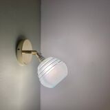 Vintage tuliepe wall light in blue and gold granite glass