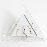 Post Modern Murano glass triangle ceiling lamp by Sylcom, Italy, 1985