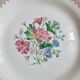 Flat antique earthenware plates with gilded edges