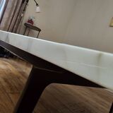 Pelham coffee table in Arabescato marble by designer Matthew Hilton