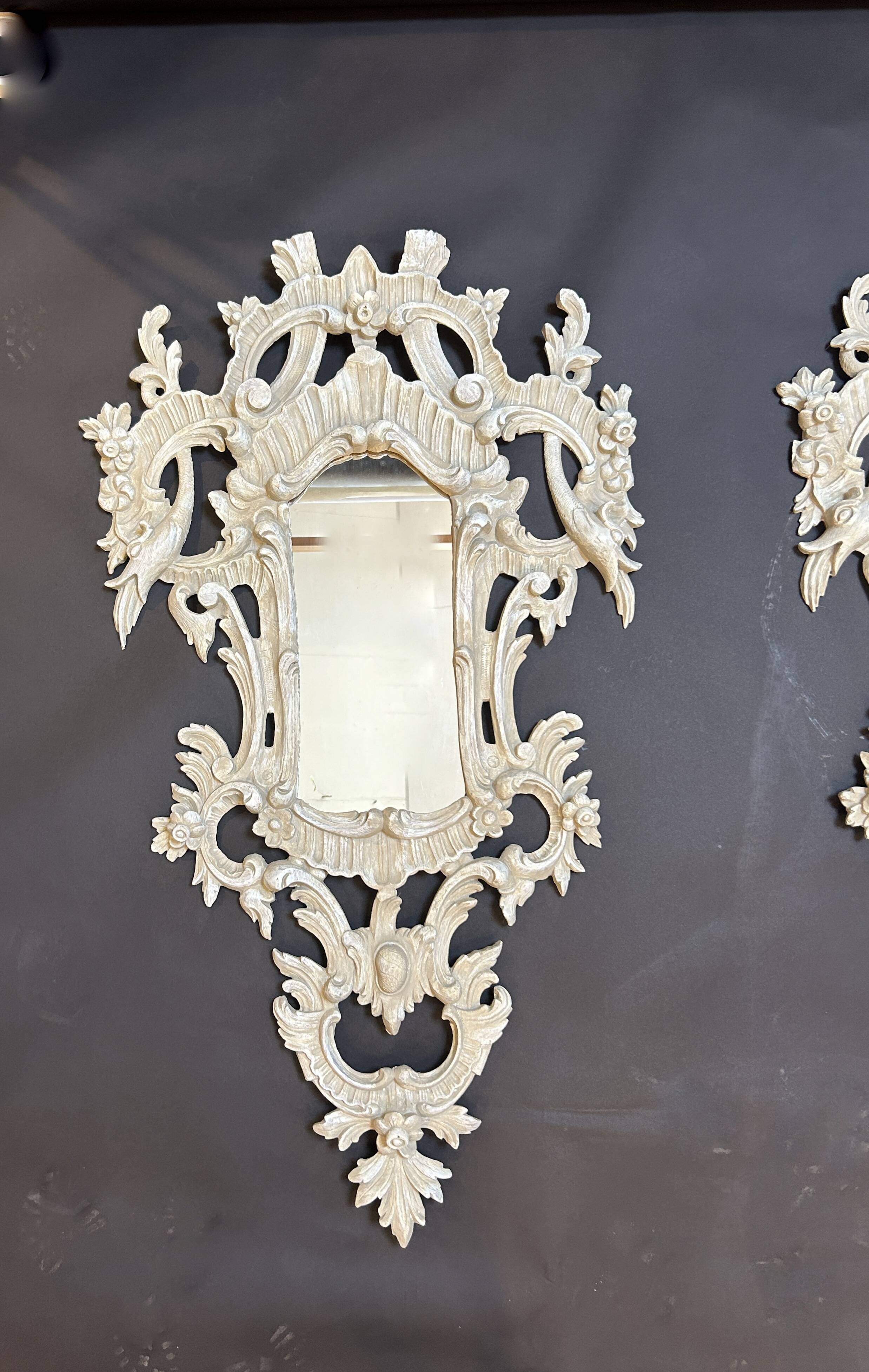 Pair C19th Continental Wall Mirrors