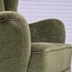 1960s, danish design, velour relax chair with footstool, original condition.