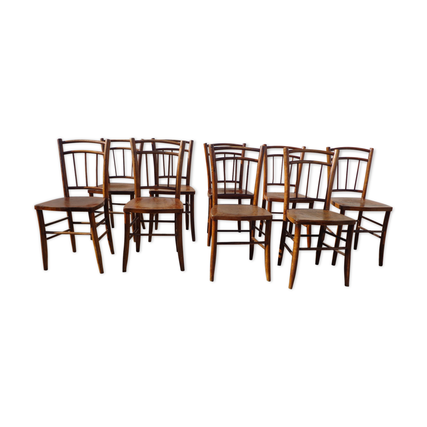 Lot of 9 chairs bistro Luterma