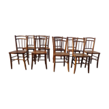 Lot of 9 chairs bistro Luterma