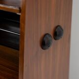 “Double-sided” rosewood bookcase on casters. Circa 1960. LS58761008H