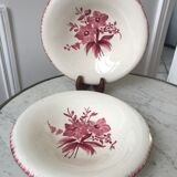 Duo of longchamp pink serving dishes 30s-40s
