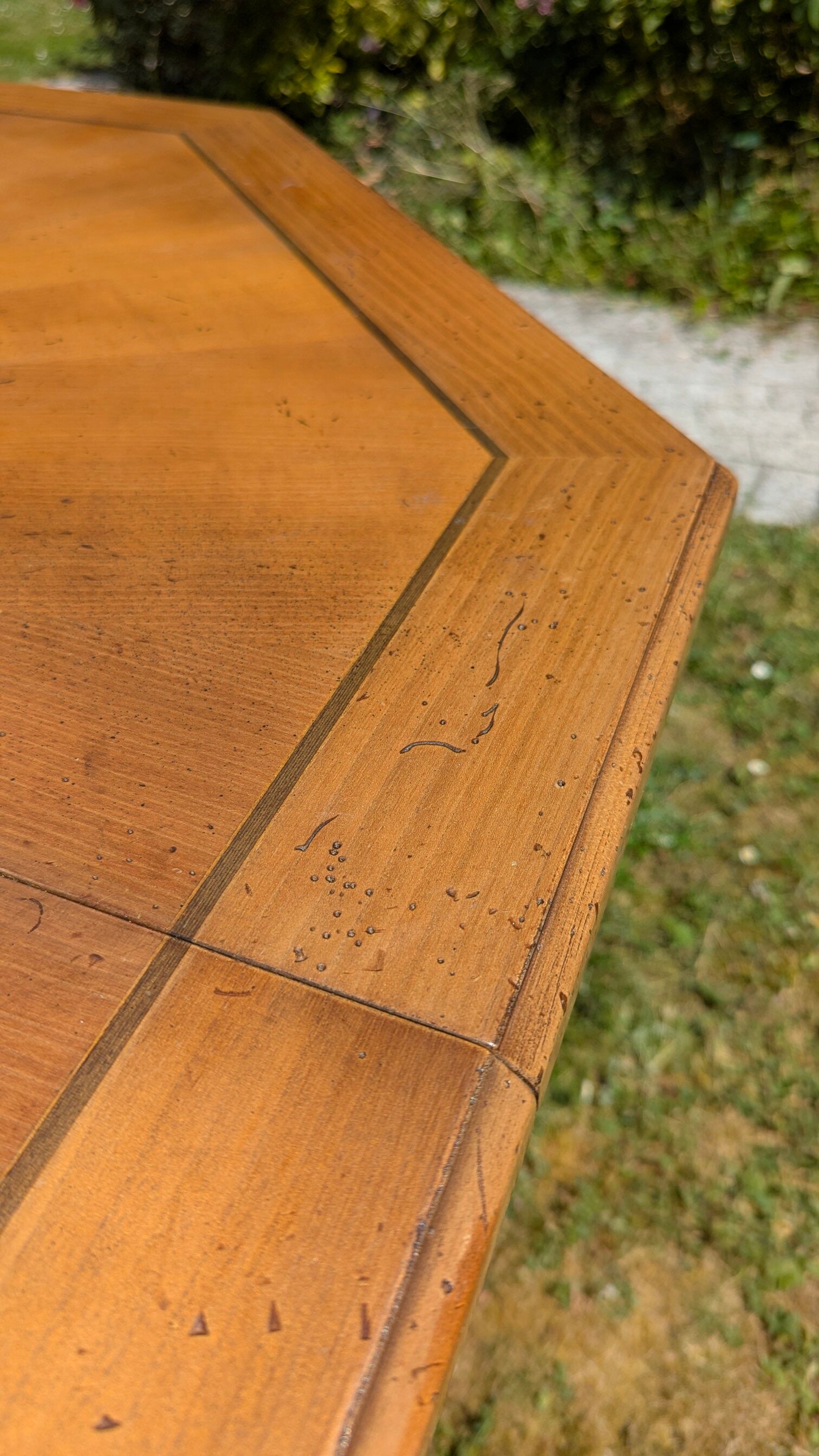 Table de salle à manger octogonale extensible en bois