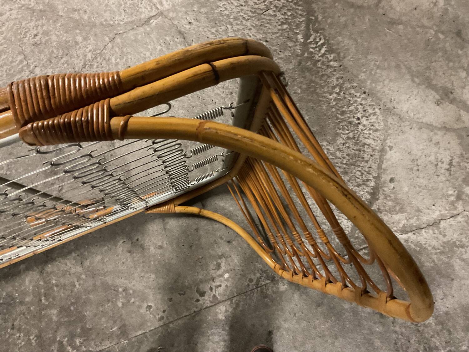 Rattan sofa bed AUDOUX MINNET 60s