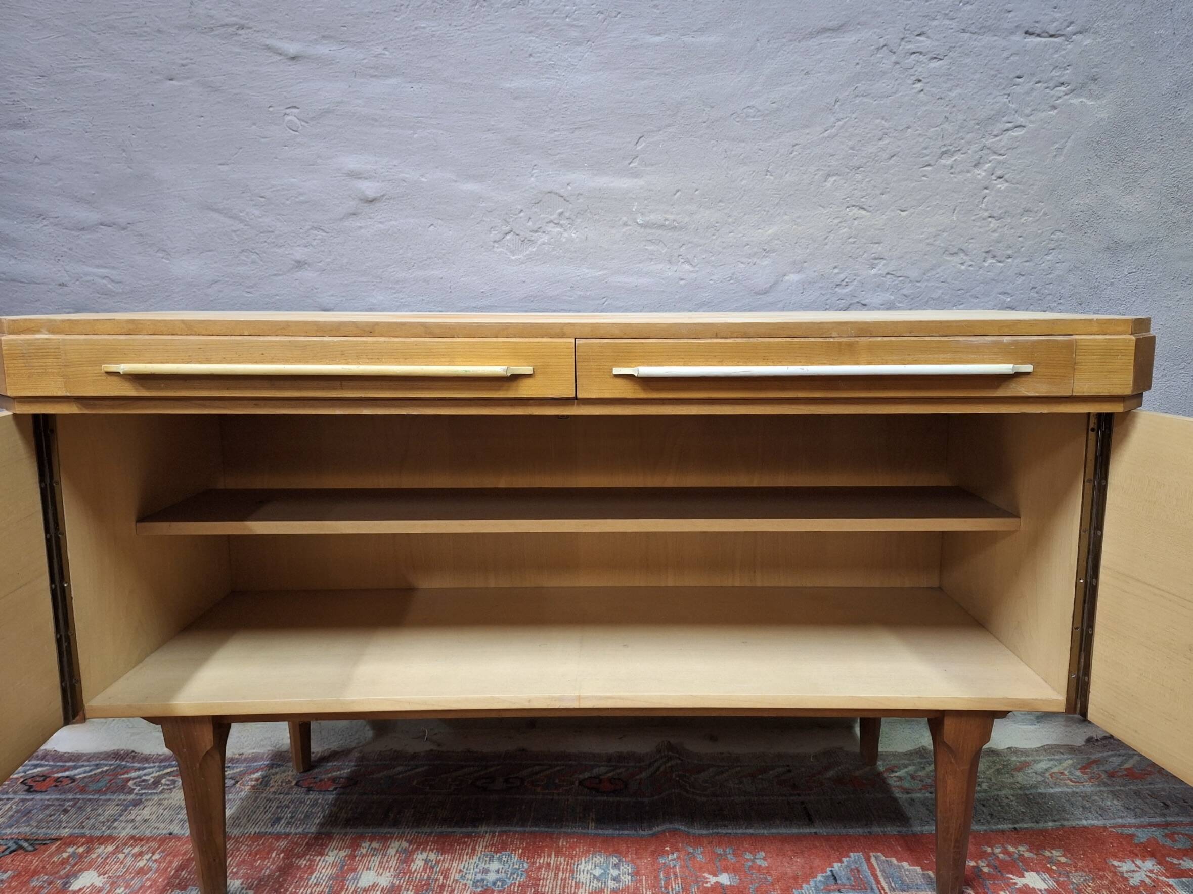 Vintage art deco sideboard in maple, 1950